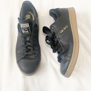 Adidas Stan Smith Black Leather Sneakers - Women 10.5
